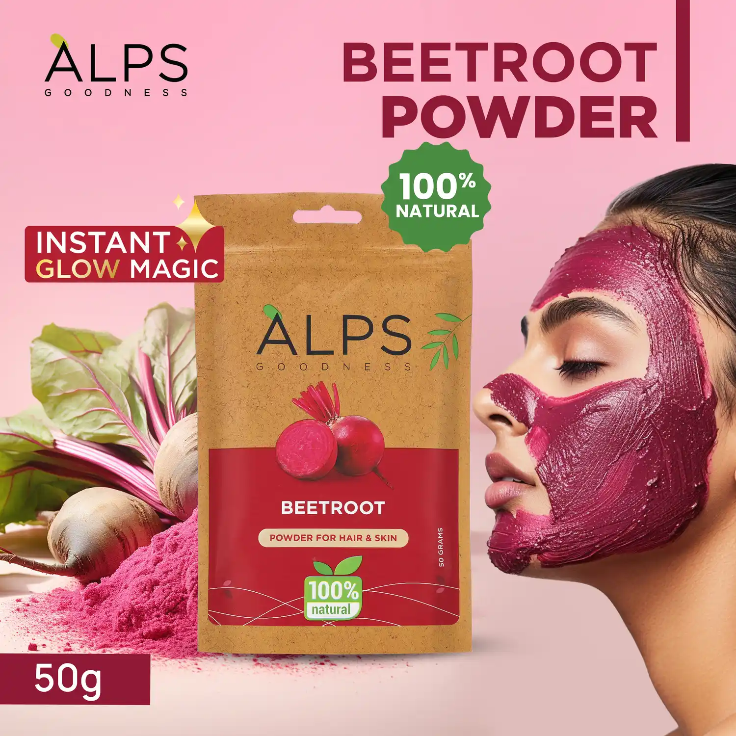 powder beetroot (50 gm) powder beetroot (50 gm)